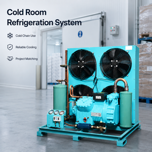 Unité de condensation à air refroidi de type ouvert 5HP pour système de réfrigération de produits de la mer et de poisson pour projet de chambre froide - Product Image 1