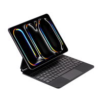 Clavier pour tablette de style ciseaux M4 2024, compatible avec iPad Pro 13 pouces, interface USB/sans fil, style de projection LED, disposition américaine, pavé tactile, nouveau