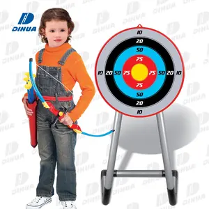 Children Standing Target Shooting Game Plastic Recurve Bow Archery Toy Bow and Arrow Archery Toy Set for Kids