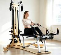 Système d'extension Pilates combiné Pulley Tower pour salle de yoga, studio de Pilates et rééducation
