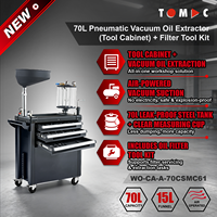 Extracteur d'huile pneumatique TOMAC 70L avec armoire à outils et kit de filtre à huile, outils automobiles, outils pour camions