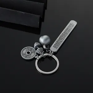 Porte-clé en métal gravé, nom personnalisé, logo de sport, haltère, kettlebell, pièce d'haltère, <span class=keywords><strong>crossfit</strong></span>, fitness, gym - Product Image 4