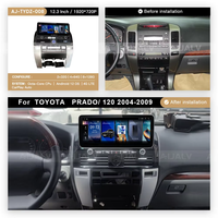 Aijia Android 4GB ROM DSP écran tactile pour TOYOTA 2004-2009 PRADO 120 8-core 12.3 pouces Car DVD Radio Stereo Player