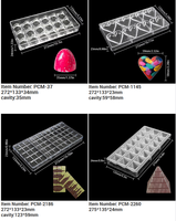 Moldes de Policarbonato PC Transparente Personalizados AK, Bandejas de Plástico Rectangulares para Barras de Chocolate y Dulces de Dubái para Navidad y Halloween