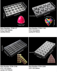 AK kustom PC polikarbonat cetakan cokelat persegi panjang plastik Dubai coklat Bar dan cetakan manis nampan Natal Halloween - Product Image 6