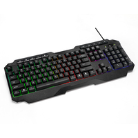 Clavier de jeu multimédia Keywin personnalisable pleine taille 104 touches, gravure laser, rétroéclairage LED arc-en-ciel, membrane, vente flash