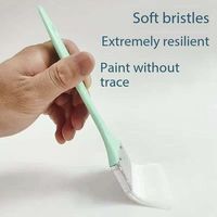 Pinceau de peinture à base d'eau de qualité industrielle supérieure avec manche en plastique, poils doux non pelucheux pour peinture murale, peinture de boulangerie et anti-poussière