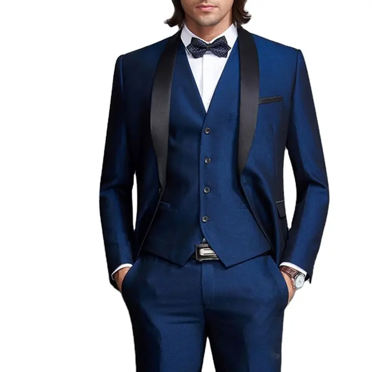 Costume de mariage pour marié, Slim, formel, vêtements, châle, à revers, sur mesure, veste, pantalon, gilet, nouvelle collection 2020