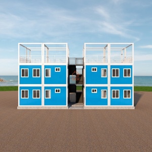 Casa contenedor prefabricada moderna de bajo costo de fábrica, casas planas de doble capa a prueba de terremotos con balcón para <span class=keywords><strong>Argentina</strong></span> - Product Image 3
