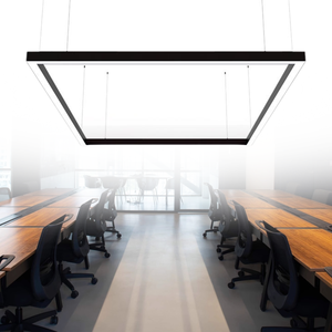 RONSE Custom 50W 4ft LED <strong>Square</strong> Linear <strong>Pendant</strong> <strong>Light</strong> Aluminum Profile Strip with Connector Sealed Ip20 Suspended up - Product Image 1