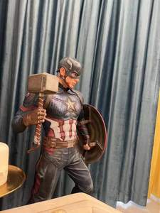 Estatua de resina de alta gama de <span class=keywords><strong>Capitán</strong></span> <span class=keywords><strong>América</strong></span> de la película <span class=keywords><strong>Marvel</strong></span>, tamaño medio, para decoración. - Product Image 4