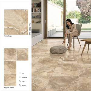 Vistaar Atenia White 600x600mm PGVT Glossy Porcelain Floor Tiles Restaurant Flooring - Product Image 3