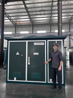Station de charge EV compacte extérieure à trois postes de distribution 11kV 10kV 6kV 480V 50Hz avec transformateur intégré et appareillage de commutation pour PV solaire