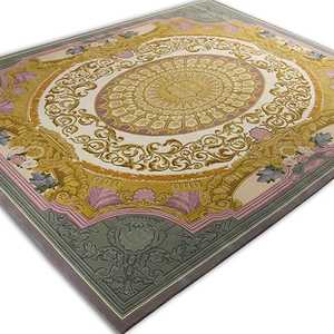 Tapis d'appoint en laine tufté à la main, couleur unie, géométrique, contemporain, de luxe, fait main, doux, écologique, lavable, antidérapant, en PET - Product Image 2