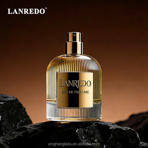 Bottiglia di Profumo in Vetro di Lusso Personalizzabile 50ml 100ml, Cilindrica Trasparente Premium con Scatola e Tappo - Product Image 3