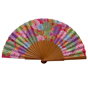 Abanico De Festival Japonés Soporte De Bambú Abanicos De Mano De <span class=keywords><strong>Tela</strong></span> Ventilador De Mano De Año Nuevo Africano Mini Ventilador Portátil Personal Personalizado - Product Image 3