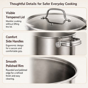 Casserole vapeur en acier inoxydable à double couche, avec panier vapeur et panier à huile, pour la cuisson en cuisine - Vente chaude - Product Image 4