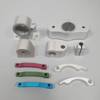Piezas de Aluminio Mecanizadas por CNC Personalizadas, Conectores de Abrazadera de Aluminio, Soportes de Montaje de Tuberías para Equipos de Automatización