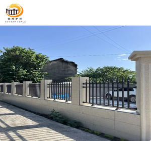 Commercio all'ingrosso moderno metallo rivestito in polvere di zinco antico a forma di lancia in acciaio tubo di recinzione, palo appuntito forgiato giardino di ferro recinzione - Product Image 2