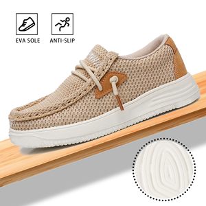 Chaussures Scolaires Respirantes Personnalisées Beige avec Maille pour Enfants – Collection Rentrée des Classes – Chaussures Garçon – Offre Spéciale - Product Image 1