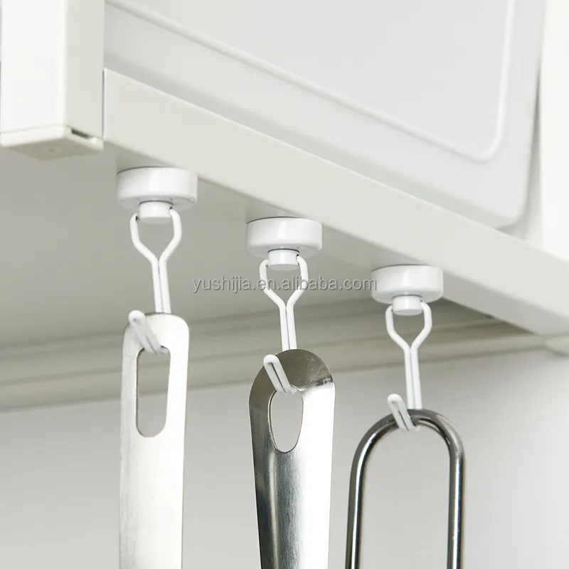 3 In 1 Set Yushijia Kitchen Storage Holder Swinging Strong Neodymium White Wall Magnet Magnetic Hook For Hanging