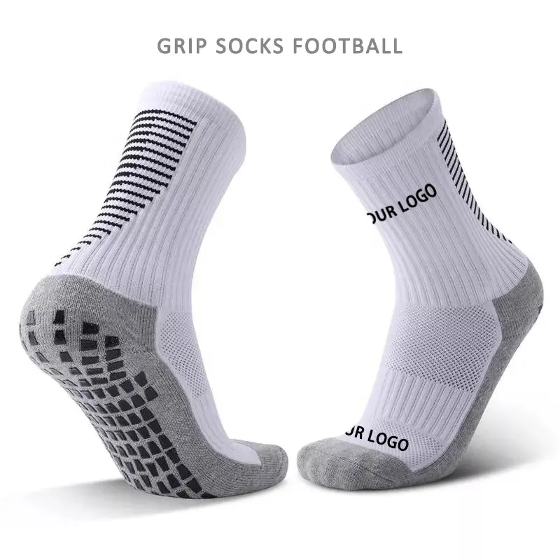 Anti slip high quality outdoor custom football grip socks sports