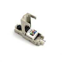 LIYUAN Easy Jack Shielding Cat6A Cat7 Cat8 RJ45 Conectores de red Enchufe de terminación de campo fundido a presión de metal sin herramientas