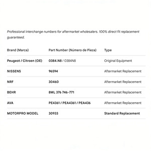 <span class=keywords><strong>Intercooler</strong></span> 0384.N8 pour Peugeot 207 <span class=keywords><strong>308</strong></span> 2008 1.6 THP RCZ - Référence croisée 96594 / PE4361 / 30460 - Product Image 2