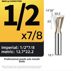 Tùy chỉnh 1/2 \ "<span class=keywords><strong>CNC</strong></span> khớp nối khớp Router bit <span class=keywords><strong>Carbide</strong></span> phay Cutter cho chế biến Gỗ ván dăm melamine Veneer OEM <span class=keywords><strong>6mm</strong></span> - Product Image 2