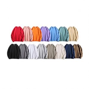 H5402 Vente en gros de sweat-shirts à col rond en coton 100% 380g avec logo brodé personnalisé, sweat-shirt pour hommes - Product Image 1