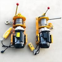 Vente en gros d'ascenseur à câble métallique de 1 tonne Nouveau palan à treuil en acier avec embrayage 220v pour les industries de la restauration et de l'hôtellerie