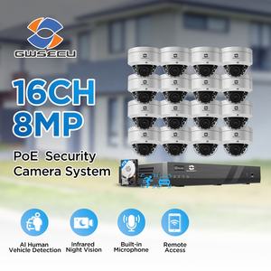<span class=keywords><strong>Système</strong></span> <span class=keywords><strong>de</strong></span> caméra CCTV NVR 4K 16 canaux GWSECU avec disque dur 4 To, 16x 8MP PoE, IA, audio extérieur, vision nocturne, surveillance commerciale DIY - Product Image 3