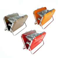 Barbecues au charbon de bois en acier inoxydable Cowekai pour 1 à 2 personnes, pour l'extérieur, l'intérieur, le jardin, le camping, les fêtes et les pique-niques