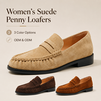 Mocassins plissés pour femmes, chaussures plates décontractées à enfiler