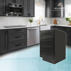 Armoires de cuisine modernes DB12-DB36 avec tiroirs |   Armoires RTA pour les constructeurs et les rénovateurs |   Armoires de rangement pour cuisine américaine - Product Image 1