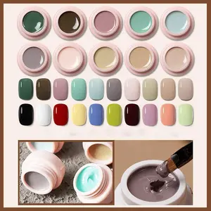 Nail Arts Supply Customized Brand Private Label Solid Cream Gel Paint For Nails Gel Painting Solid Cream Gel Nail Polish in Jar