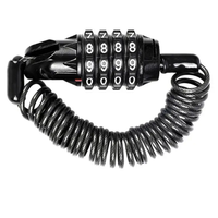 Serrure de casque de moto Portable vélo mot de passe fil d'acier serrure VTT casque mot de passe serrure