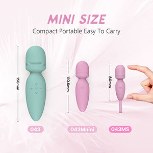 YLove Vibrateur baguette AV mini puissant en silicone de qualité alimentaire, étanche IPX7, rechargeable par USB, écologique, 10 vitesses - Product Image 3