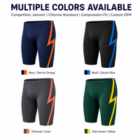 Maillots de bain de compétition pour hommes en gros, résistants au chlore, en nylon compressif, couleurs personnalisées, OEM direct