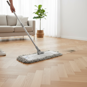 Gizmop 50cm Swivel Dust Mop Microfibre Fabric Self-Wringer Reusable Sustainable Durable Fast Absorption Modern Parquet - Product Image 3