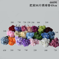 Buket Hydrangea Sutra 49cm Hortensia Sintetis Hijau Abu-abu Abadi Tahan Lama untuk Dekorasi Bunga di Hari Ibu Natal