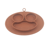 Vaisselle en silicone écologique de 11.5 pouces pour enfants nouveau design classique assiette jetable vaisselle en silicone personnalisable