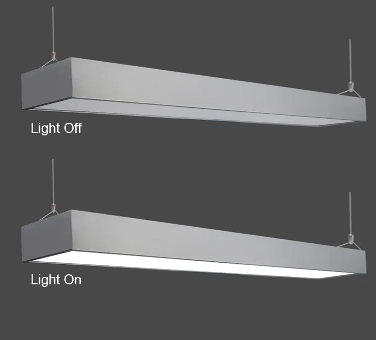 Made in china 1.2M 1.5M Aluminum Linear Luminaire Led Hanging lamp Linkable Led Linear Lights