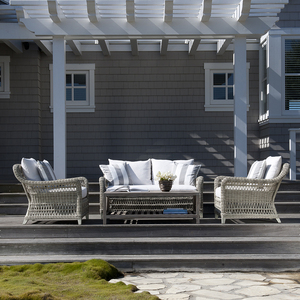 Conjunto de Muebles de Jardín de Mimbre de Ratán de 5 Plazas Estilo Mediterráneo para Balcón - Product Image 3