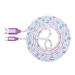 Biểu Tượng Tùy Chỉnh Quà Tặng Kinh Doanh Mềm PU Da 1M/2M Loại C Nhanh USB Dữ Liệu Sạc Cáp Với Hoa Thiết Kế - Product Image 5