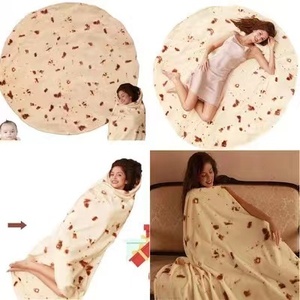 Manta de Tortilla Personalizada con Varios Diseños, Manta Mexicana de Franela Suave de Doble Cara con Estampado de Pizza - Product Image 3