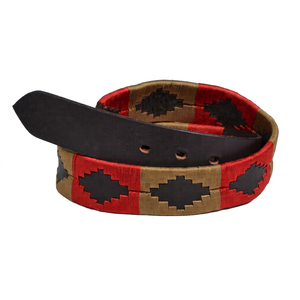 Ceinture en cuir style Country Polo, étui et sacs personnalisés, broderie cousue main, ceinture en cuir en gros, ceinture Polo LBP-0051 - Product Image 1