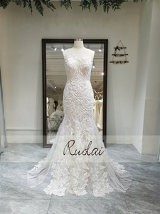 Ruolai QW01581 senza maniche in pizzo con perline e gonna rimovibile eleganti abiti da <span class=keywords><strong>sposa</strong></span> per le spose - Product Image 4
