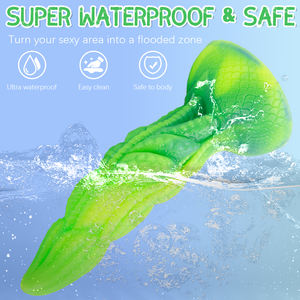 Productos Sexuales para Mujeres, Dildos de Silicona, Dildo de Silicona con Forma de Monstruo Verde Brillante, Dildo Alienígena - Product Image 6