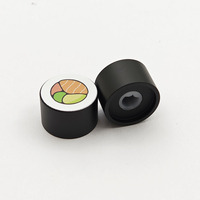 Bouton de commande rotatif en aluminium avec logo personnalisé pour appareils électroménagers, bouton de potentiomètre décoratif de 20 mm avec inserts multi-axe pour axe de 6 mm